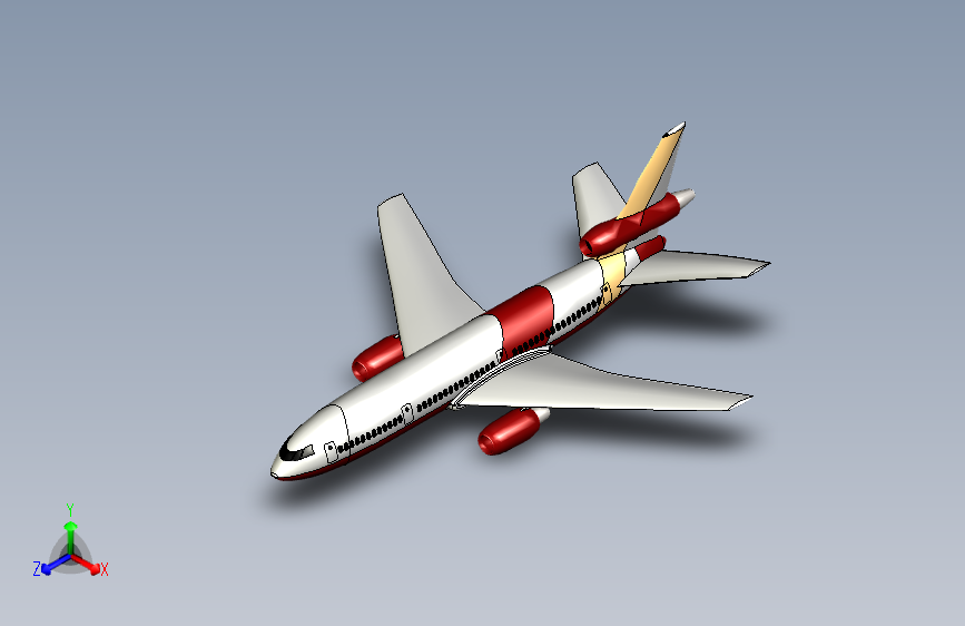 Y2547-飞机+麦道+DC-10+SolidWorks+stp+igs+STP+IGS+SW+STL