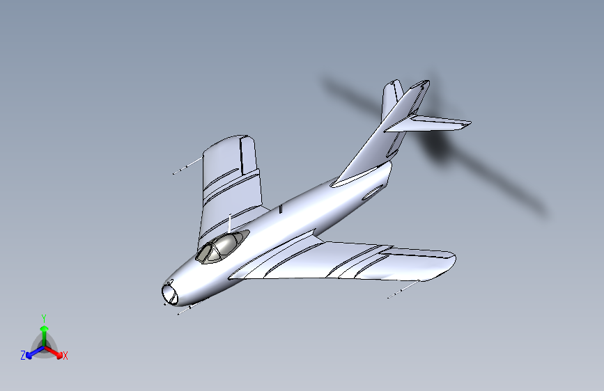 Y2550-飞机+米格+17+mikoyan+gurevich+mig17+SW+STP+STP+SW 俯视图