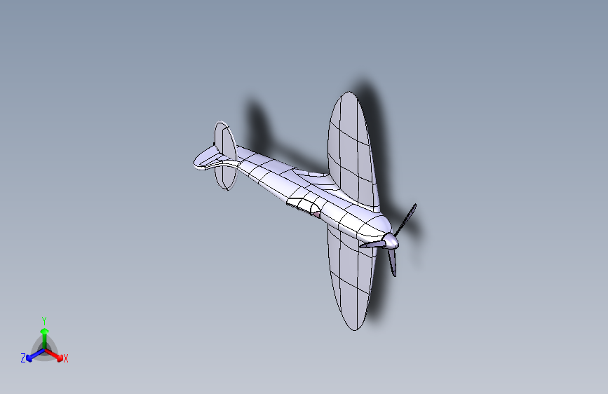 Y2559-飞机+喷火战斗机+spitfire+catia+igs+IGS+CATIA