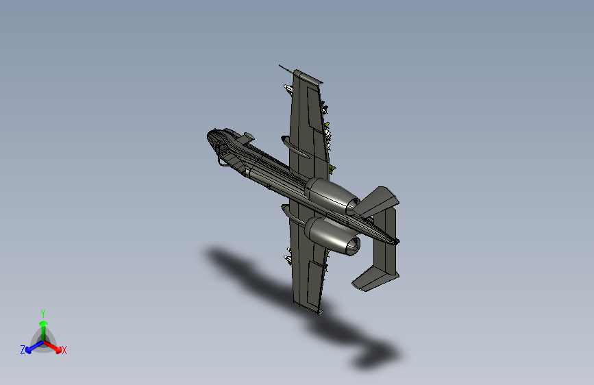 Y2568-飞机+A-10+thunderbolt+CATIA+IGS+STP+STP+IGS+CATIA