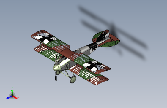 Y2574-飞机+albatros+d.iii+SW+IGS