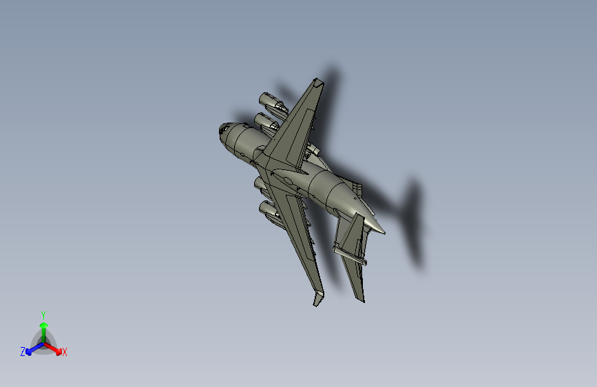 Y2587-飞机+C17+globemaster+CATIA+igs+stp+STP+IGS+CATIA
