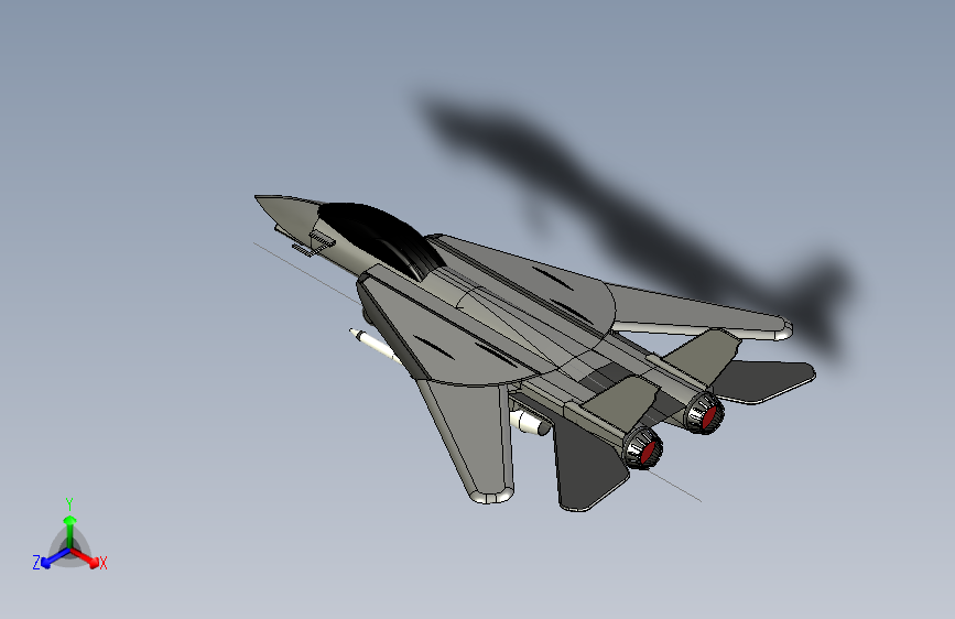 Y2610-飞机+F14+tomcat+SolidWorks+stp+STP+SW