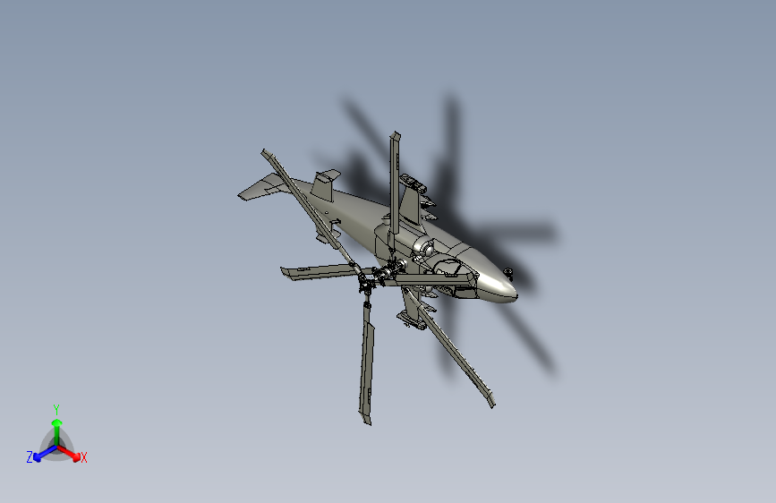 Y2643-飞机+Ka52+武装直升机+卡-52+stp+x_t+STP+IGS+X_T