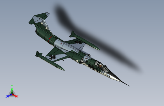 Y2653-飞机+lockheed-f104-g-starfighter-1+3+STP+IGS+SW