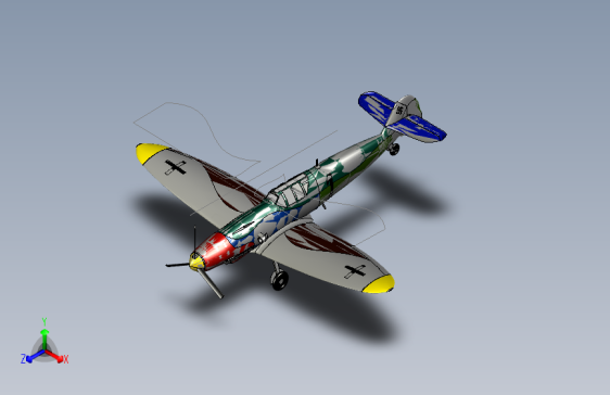 Y2657-飞机+messerschmitt-bf109-g6-1+1+SW