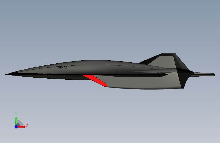 Y2677-飞机+sr-72+SW 正面视图