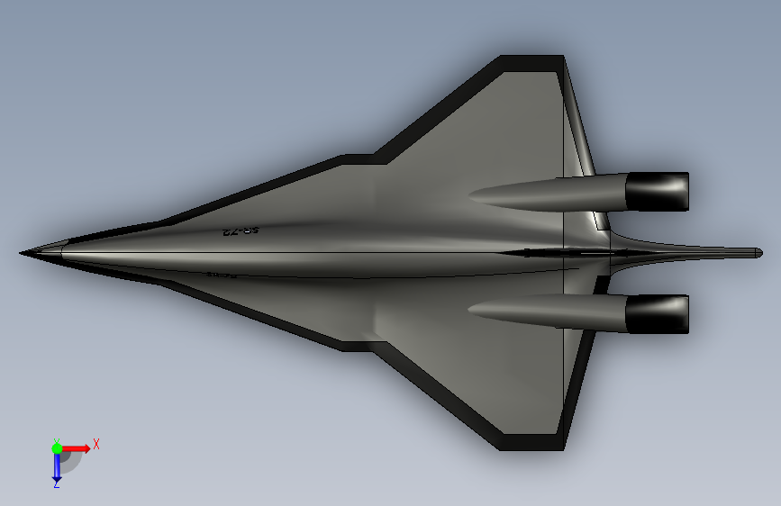 Y2677-飞机+sr-72+SW 俯视图