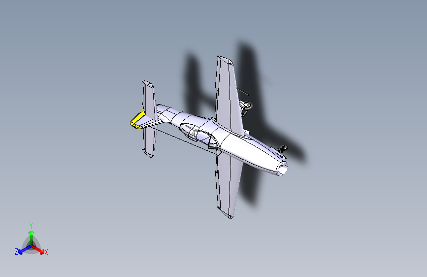 Y2703-飞机+yakovlev-yak-23-scale-1-1+CATIA+STP