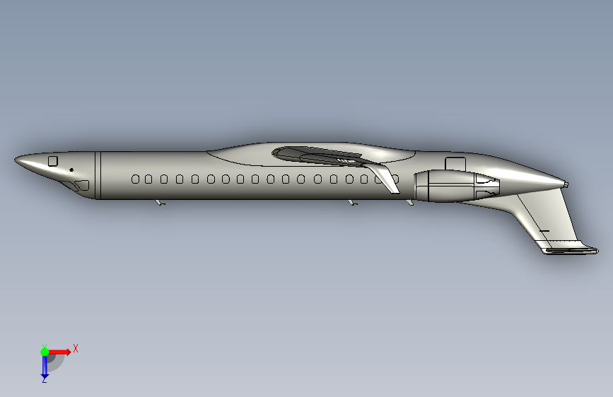 Y2706-飞机+巴西航空+embraer+erj+145+stp+STP 俯视图