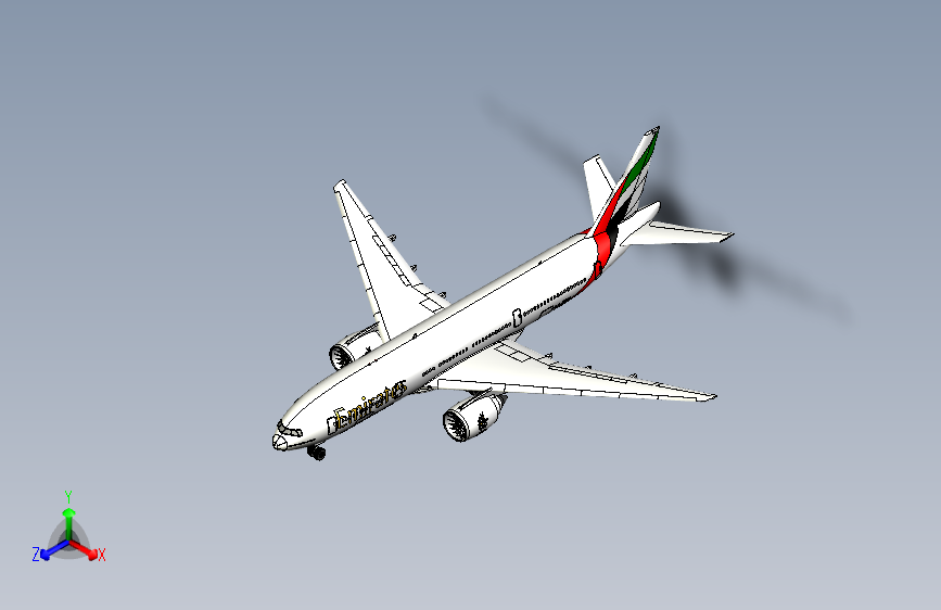 Y2728-飞机+波音+777-300er+emirates+SW+SW