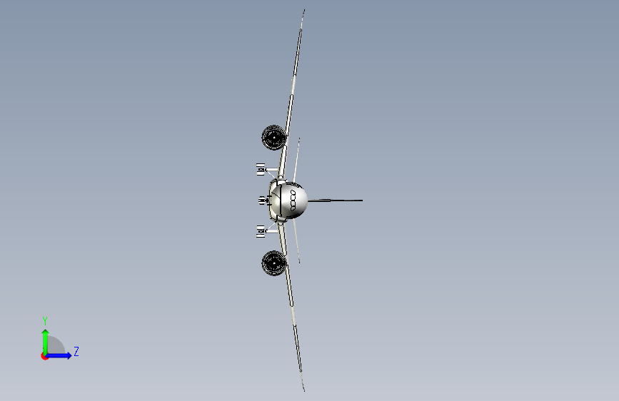 Y2732-飞机+波音+787-8+dreamliner+igs+3dm+IGS 左侧视图