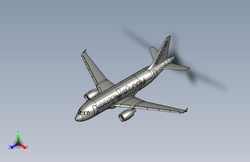 Y2745-飞机+空客+a319+stp+igs+STP+IGS