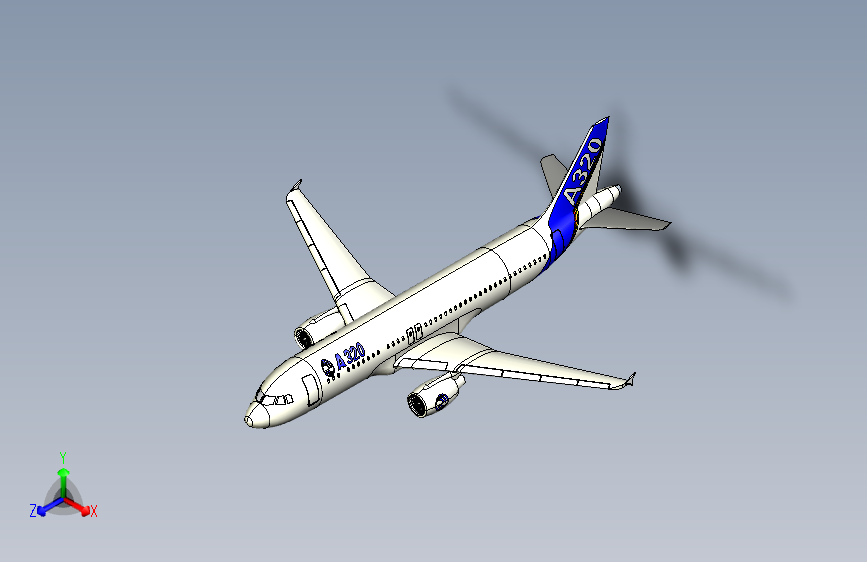 Y2747-飞机+空客+a320-2+STP+IGS+STP+IGS