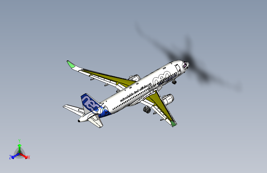Y2749-飞机+空客+a320neo+SW+STP+STP+SW
