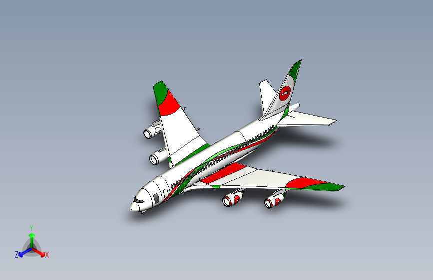 Y2757-飞机+空客+a380+SolidWorks+SW