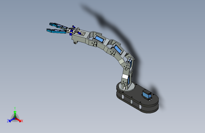 Y2768-145+artificial-robotic-arm+STP机械爪+夹爪
