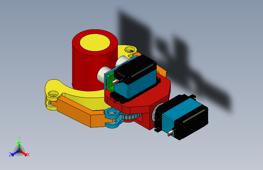 Y2770-147+robotic-gripper-with-ultrasonic-sensor+STP机械爪+夹爪