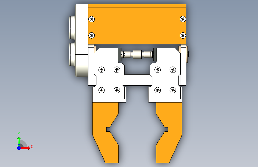 Y2839-141+simple-robotic-grip+SW机械爪+夹爪 正面视图