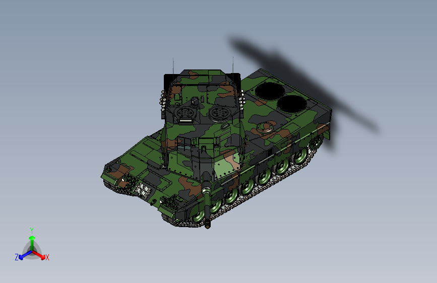 Y2848-坦克+战车+豹2+leopard+2+a6+SolidWorks