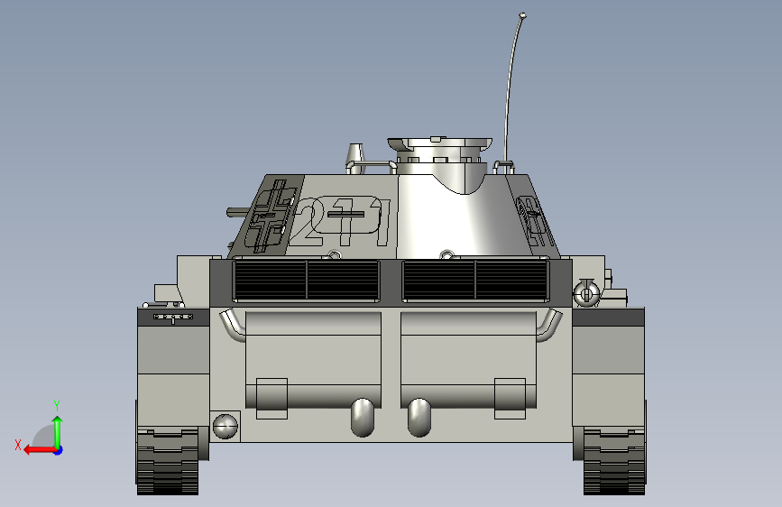 Y2857-坦克+战车+三号坦克+panzer+iii+a+stp 背面视图
