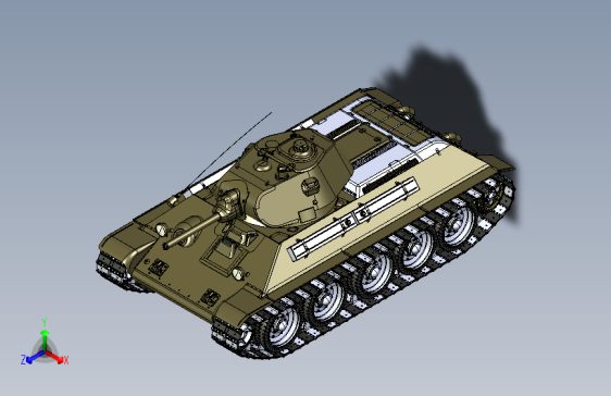 Y2935-坦克+战车+T34+stp+x_t