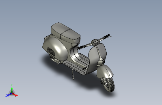 Y3790-踏板车+vespa-scooter+STP