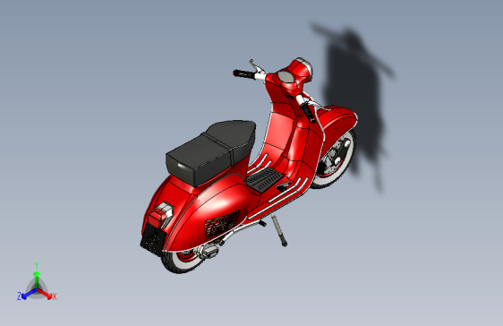 Y3791-踏板车+vespa-super-classic+INVENTOR+STP