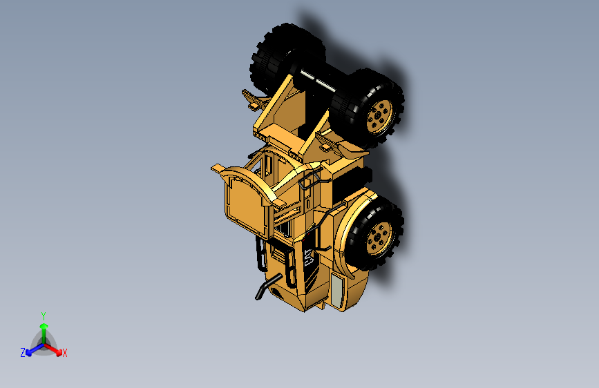 Y3043-挖掘机+excavator-assembly-2+CREO+CATIA