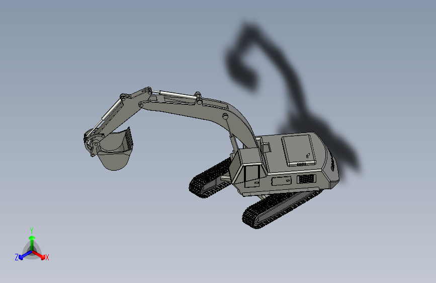 Y3044-挖掘机+excavator-digger--1+STP+IGS
