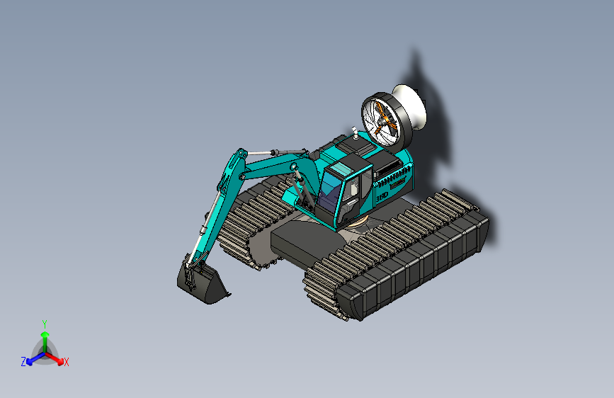 Y3049-挖掘机+ex-craft-an-amphivious-excavator+SW+IGS