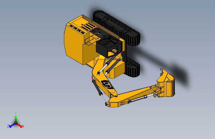 Y3082-挖掘机+caterpillar-390f+CATIA