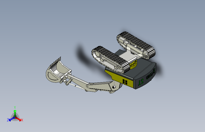 Y3084-挖掘机+earth-excavator+CREO+STP