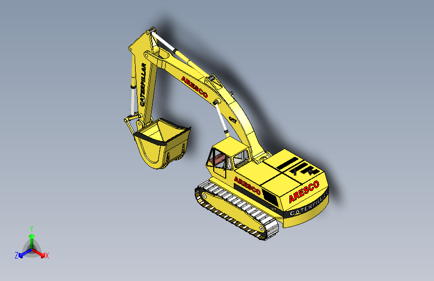 Y3093-挖掘机+excavator-25+INVENTOR