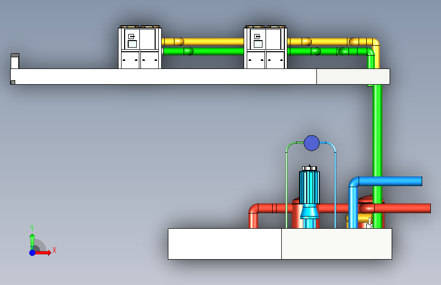 Y3165-制冷机+Chiller+Plant-Private+Villa+v1+STP 正面视图