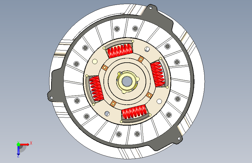 Y3196-离合器+automotive-clutch+SW 俯视图