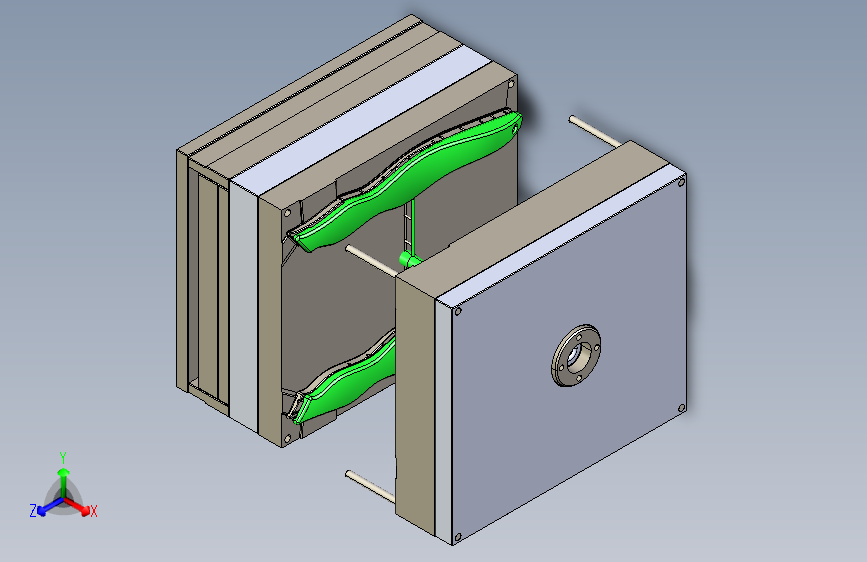 Y3313-注塑模具+mould-and-tool-design-injection-cavity-and-core+IGS