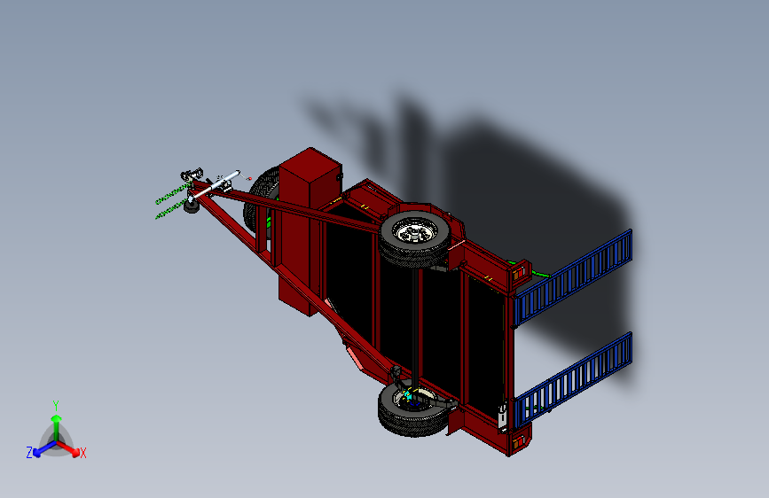 Y3321-挂车+拖车+2440-x-1600-single-axle-bike-trailer+SW+PDF二维图