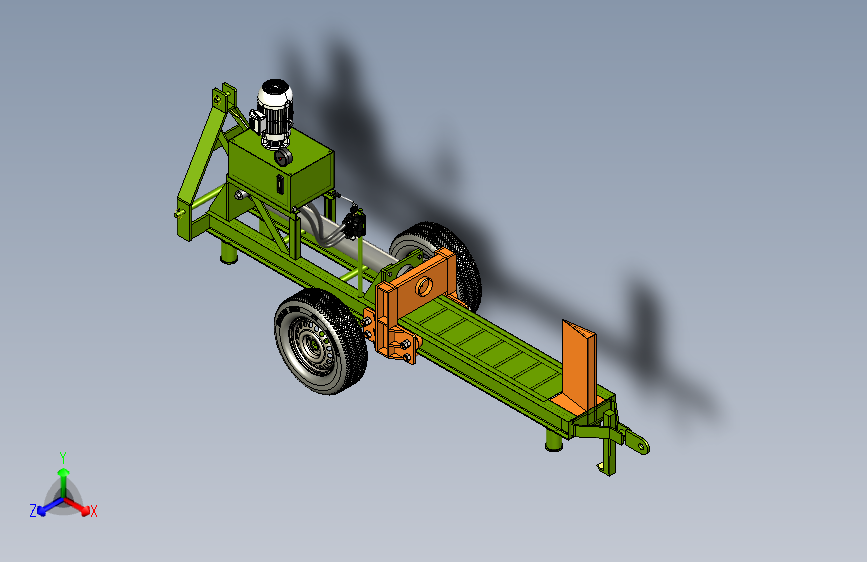 Y3445-挂车+拖车+rachador-de-lenha-hidraulico-reboque-para-trator+SW