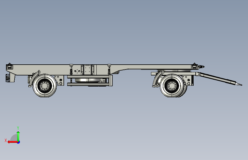 Y3450-挂车+拖车+Remorque+porte+contenaire+STP 背面视图