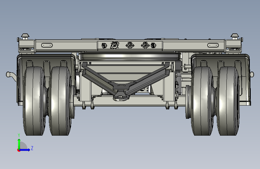 Y3450-挂车+拖车+Remorque+porte+contenaire+STP 左侧视图
