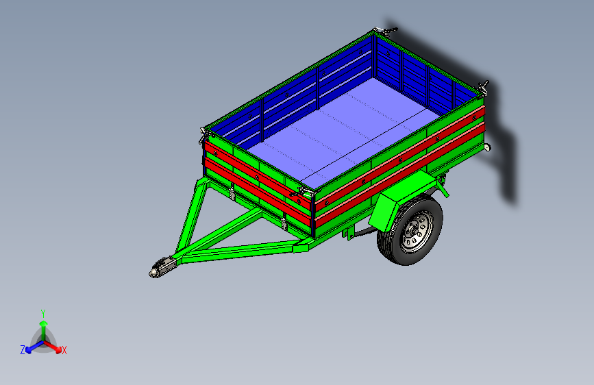 Y3449-挂车+拖车+Reinforced+trailer+for+cars+SW+STP