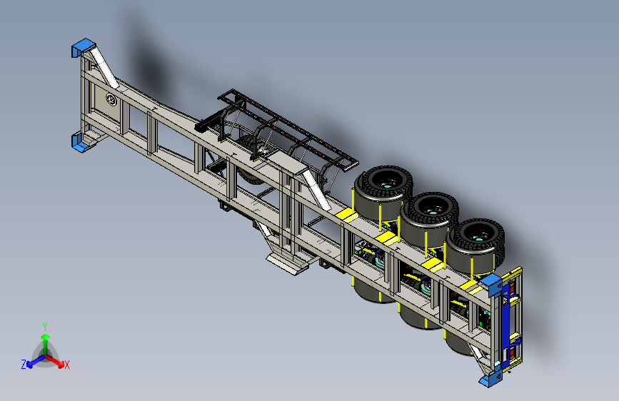 Y3459-挂车+拖车+semitrailer-guider-frame+STP