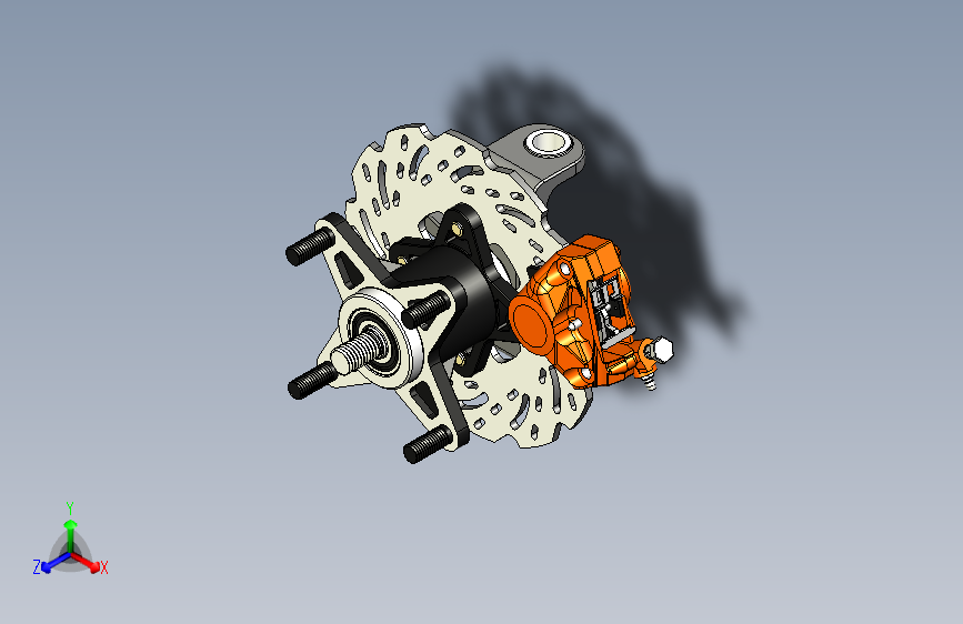 Y3525-刹车+制动系统+atv-knuckle-assembly+STP+IGS