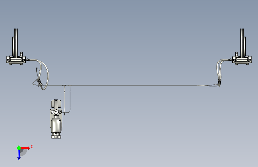 Y3526-刹车+制动系统+automobile-brake-system+F3D+STP 俯视图