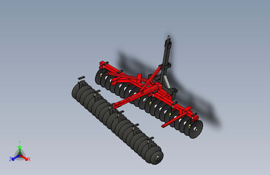 Y3615-农业机械+40+disc+harrow+SW