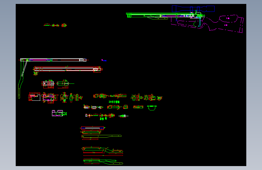 三箭B-52a 老式下压pcp_AutoCAD 2007_模型图纸下载 – 懒石网