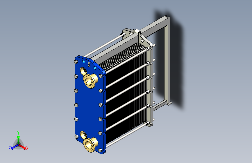 F0129-solidworks板式换热器