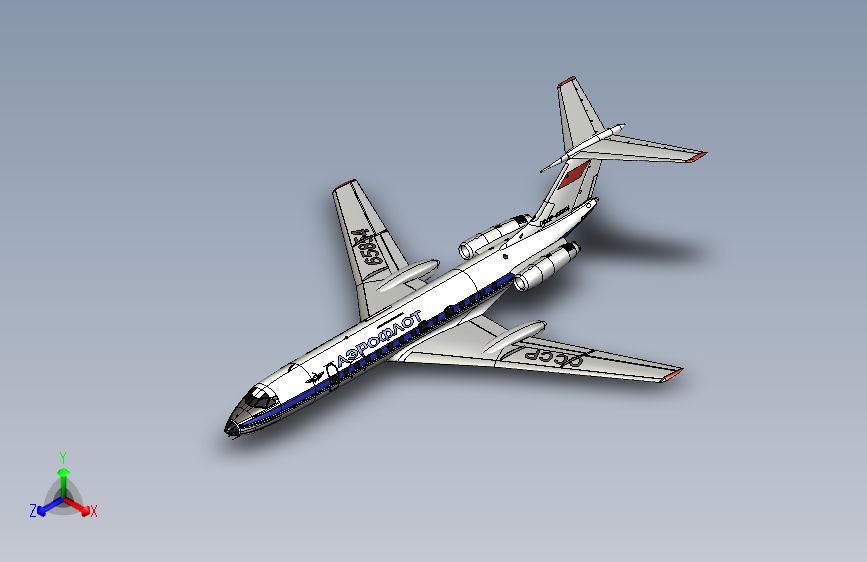 F0144-Tu-134喷气客机 主视图