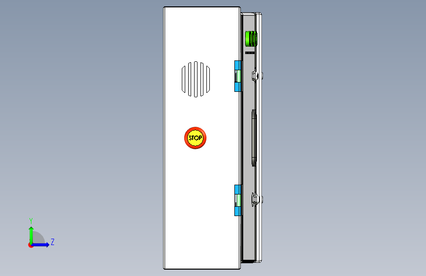 F0300-电柜的模型图 左侧视图
